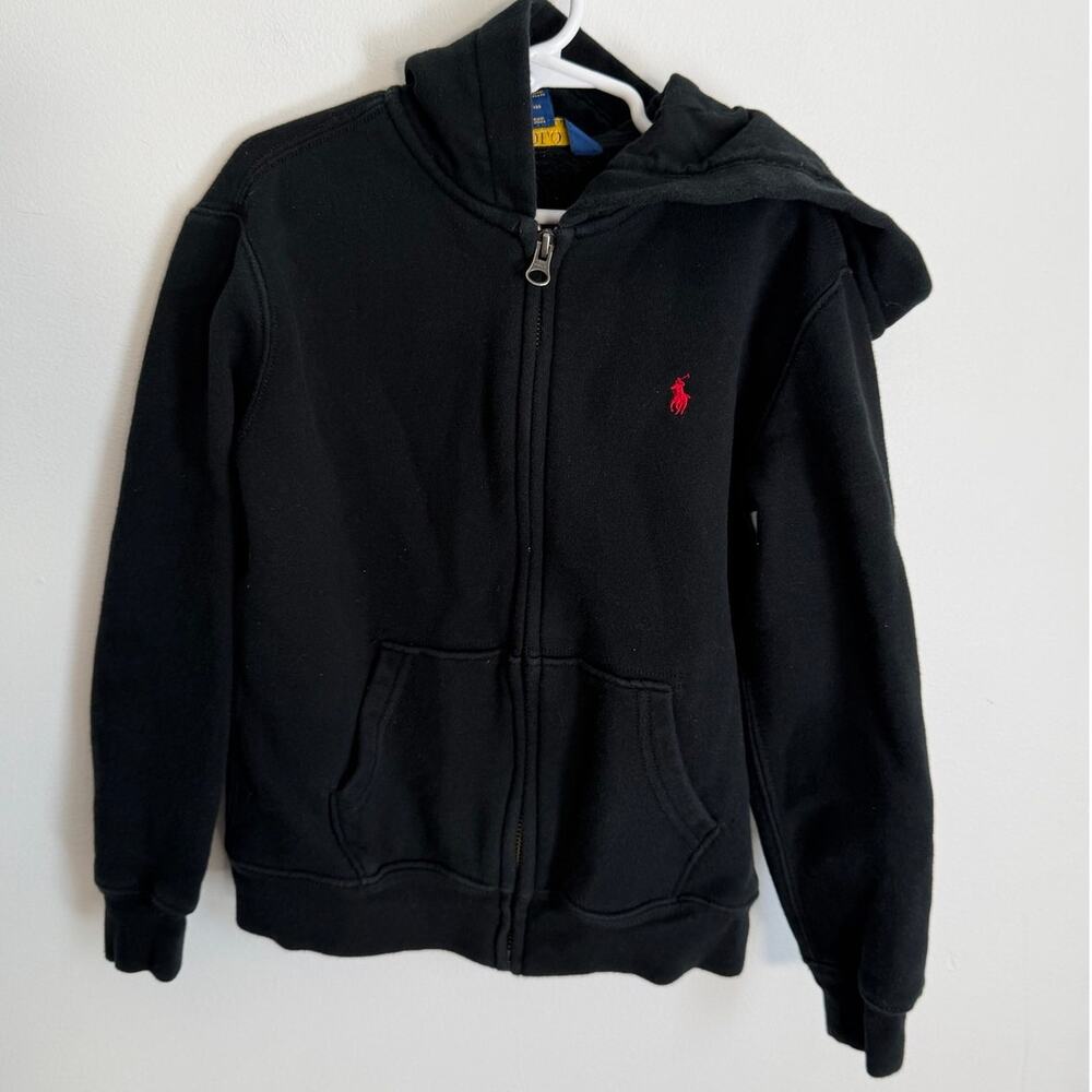 Polo Ralph Lauren Boys Black Full zip Jacket size 7